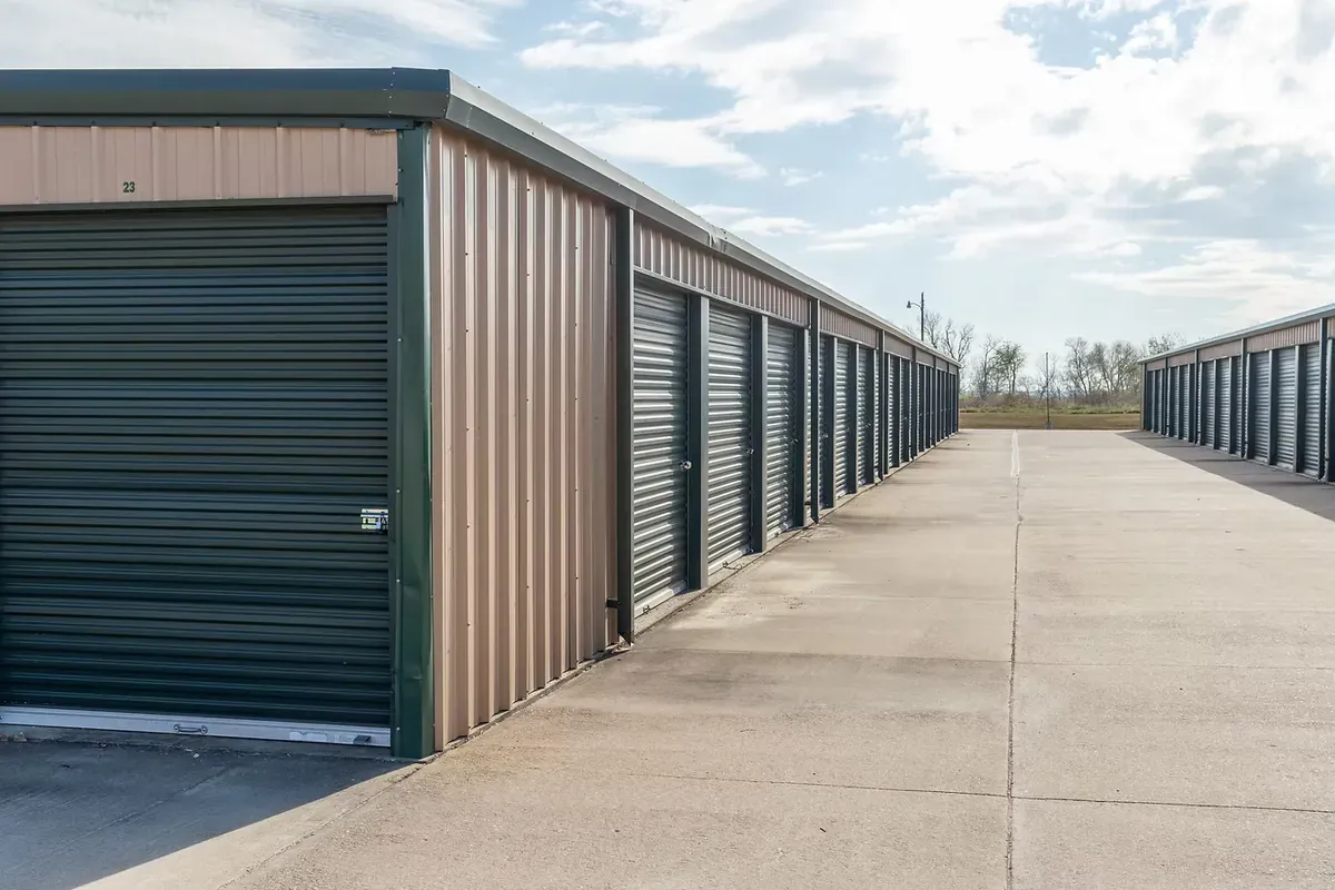Side View of Storage Units